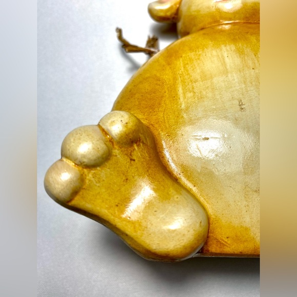 Ceramic Bunny Rabbit with straw legs Home decor from Europe Souvenir - Picture 5 of 11